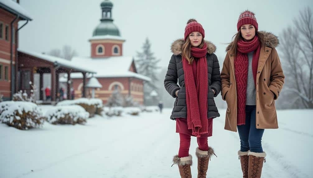 warm stylish winter clothing