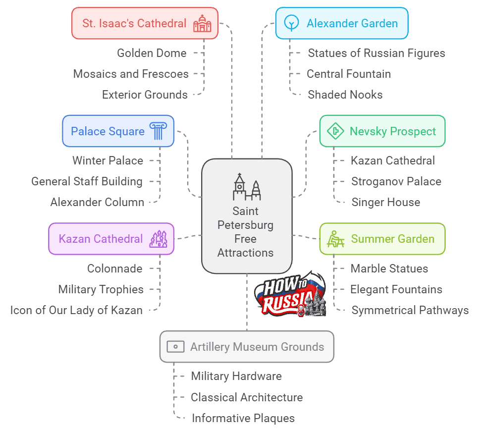 Infographic of things to do in Saint Petersburg