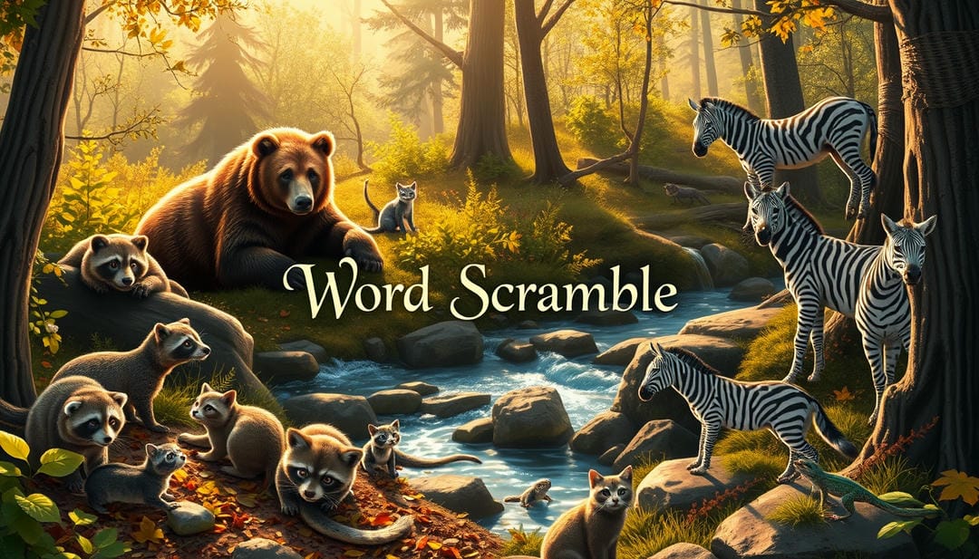 Word Scramble Russian Animal names