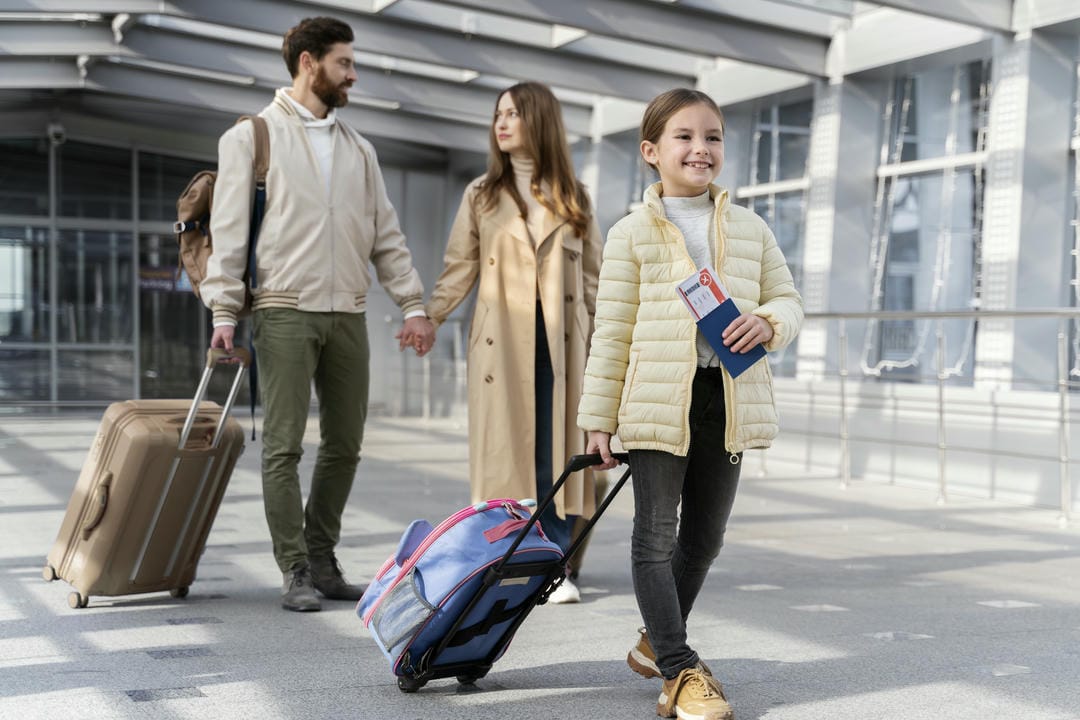 Family in Airport