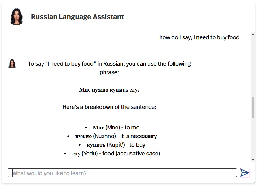 russian assistant help