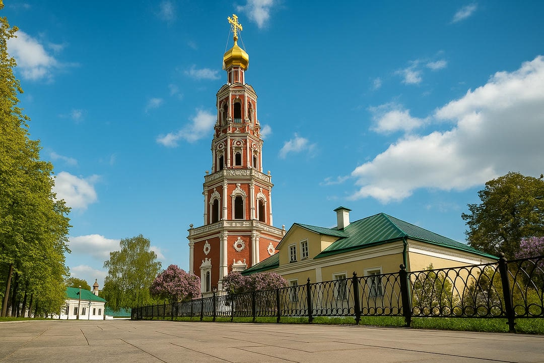Monastery Bell Tower in Moscow